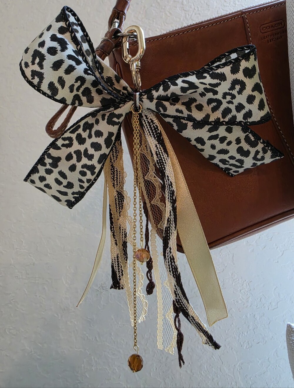 New! Cheetah Print Bow Purse Accessory